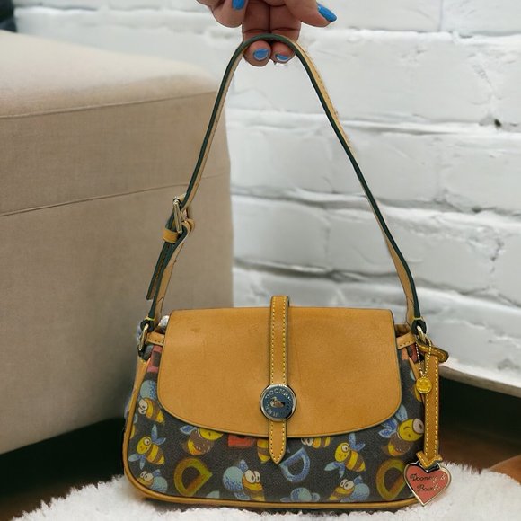Dooney & Bourke Handbags - 💰SALE💰 EVC Dooney & Bourke Disney Bumble Bees Canvas/Leather Hobo Shoulder Bag